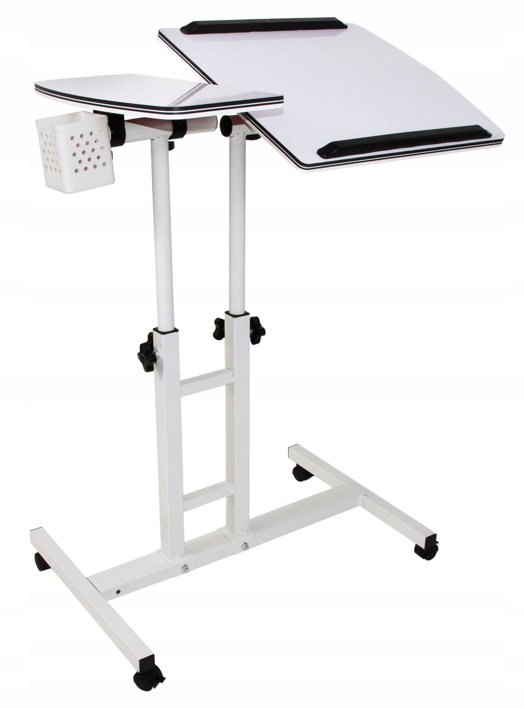 mega TABLE STAND TROLLEY PROJECTOR STAND PROJECTOR ON 4 WHEELS 2 COUNTERTOPS