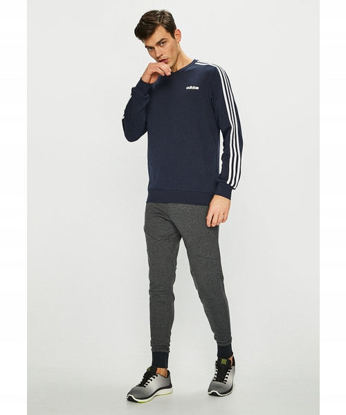 Pullover für Herren Adidas Essentials 3 Stripes Crewneck, blau 