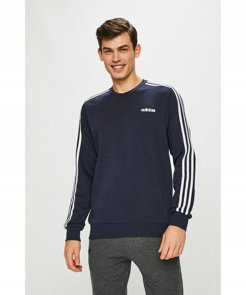 Pullover für Herren Adidas Essentials 3 Stripes Crewneck, blau 