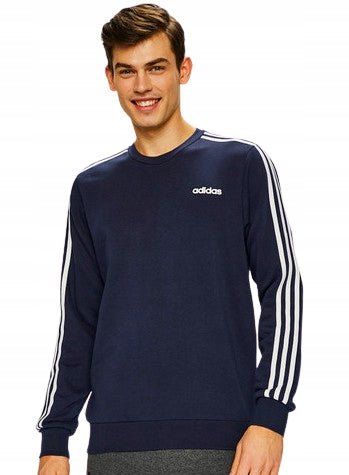 Pullover für Herren Adidas Essentials 3 Stripes Crewneck, blau 