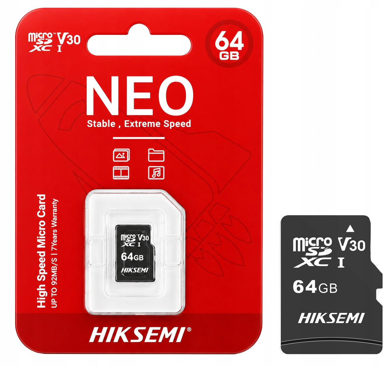 microSD card 64GB HS-TF-C1 Hikvision for IP cameras