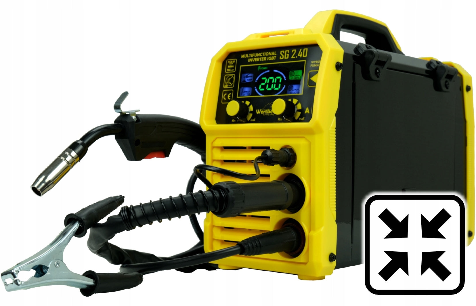 migomat semi-automatic wire FLUX MMA inverter welding machine TIG 200A IGBT LCD HOT EAN (GTIN) 5907528341484