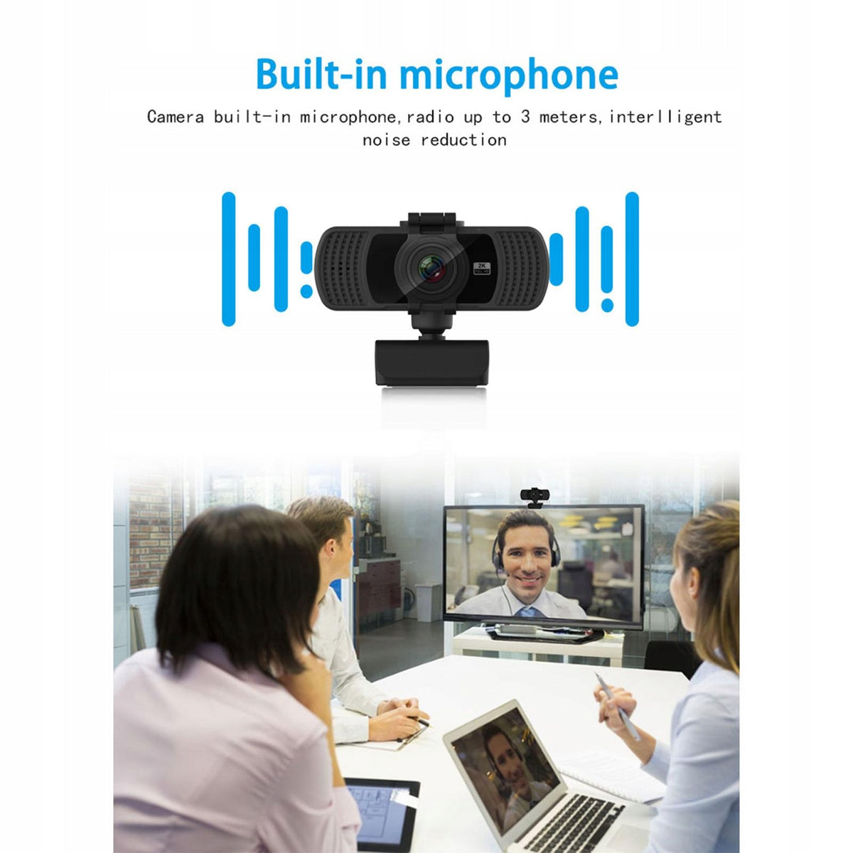 milageto 2K C6 Webcam with Microphone & Privacy Cover,Web Camera USB Manufacturer code 03077021799