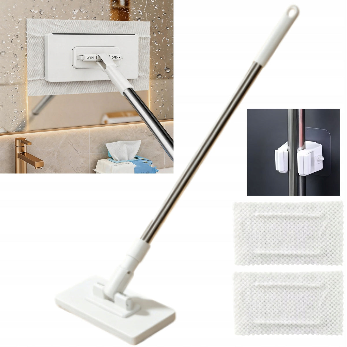 mini mop płaski Mały Lekki Uniwersalna ścierka do Czyszczenia Okien Ścian