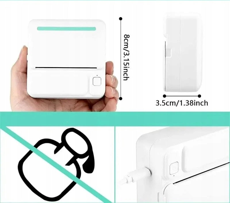 mini printer for children portable thermal miniature for photos and labels Manufacturer code mini drukarka dla dzieci przenośna termiczna