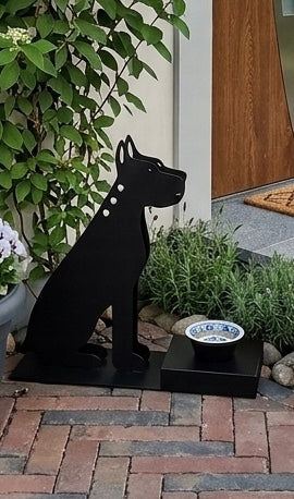 modern metal dog shaped bowl stand decorative loft style
