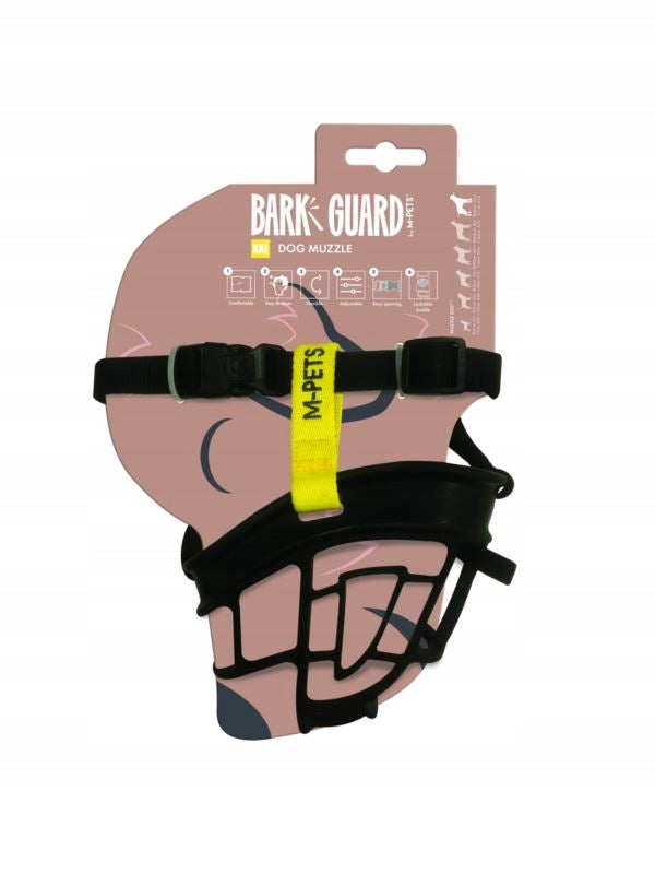 muzzle - BARK GUARD - black/yellow - XXL