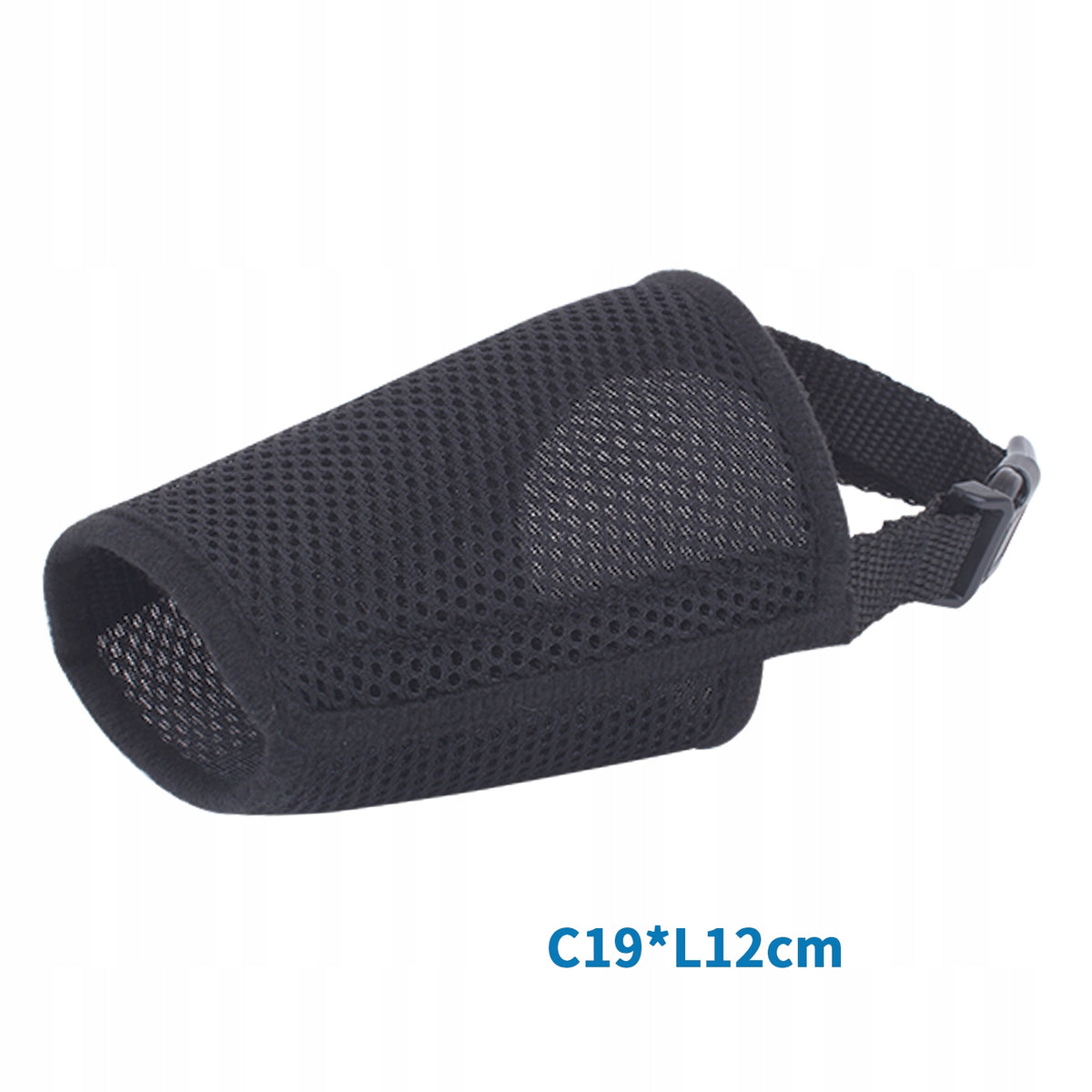 muzzle XXS mesh material for small dog with snap closure BLACK