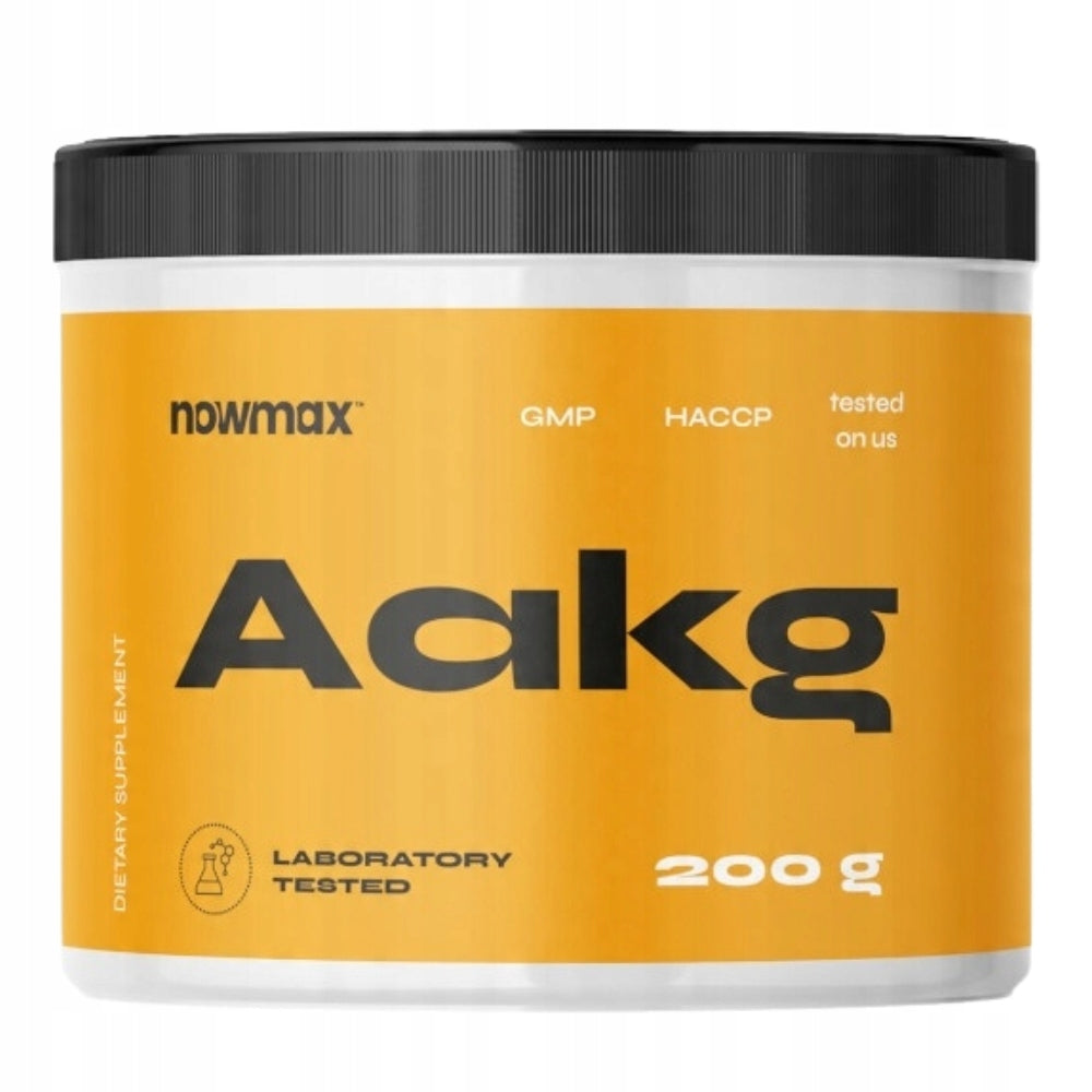 nowmax AAKG 200 g ARGININE PRE-WORKOUT STRENGTH A-AKG Expiration date at least six months from the date of purchase
