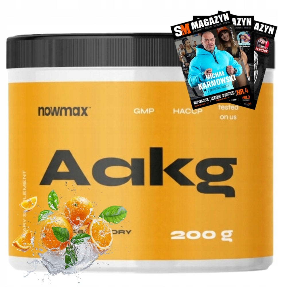 nowmax AAKG 200 g ARGININE PRE-WORKOUT STRENGTH A-AKG
