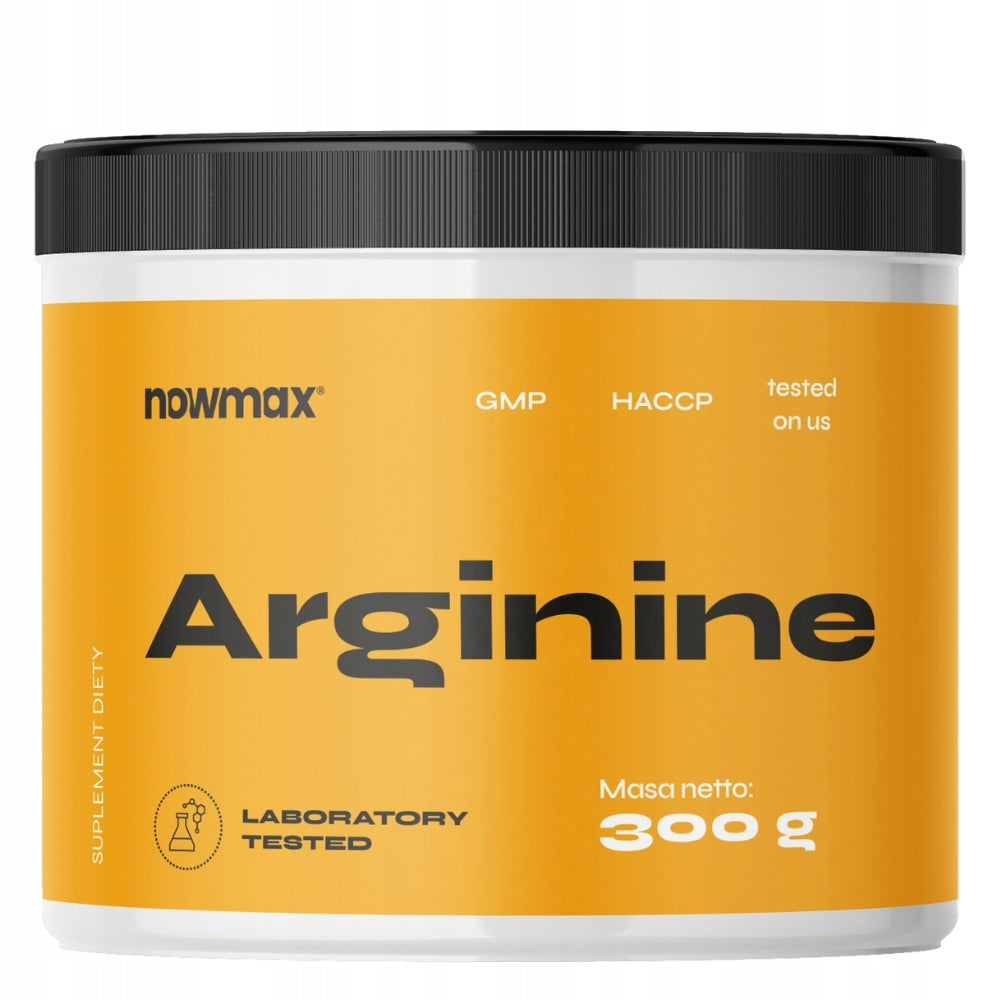 nowmax ARGININE NATURAL 300 g ARGININE AMINO ACIDS STRENGTH INCREASE PUMP Packaging status original