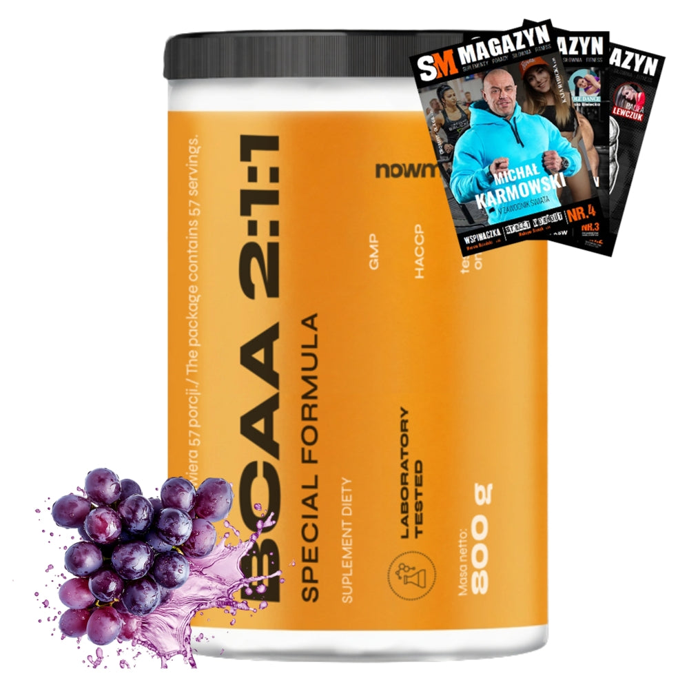 nowmax BCAA 2:1:1 800 g AMINO ACIDS LEUCINE VALINE MUSCLE MASS STRENGTH