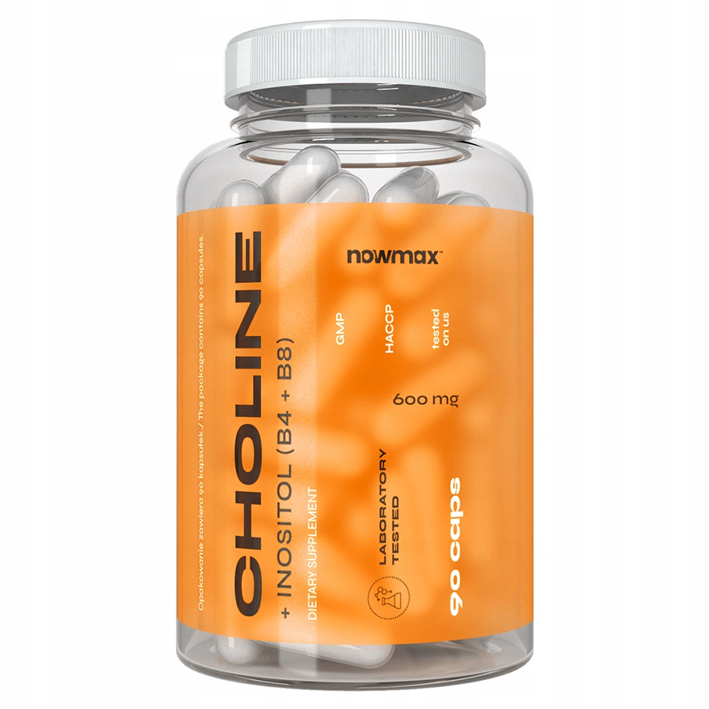 nowmax CHOLINE + INOSITOL 90 KAPS 600mg LIVER CHOLINE INOSITOL METABOLISM Packaging status original