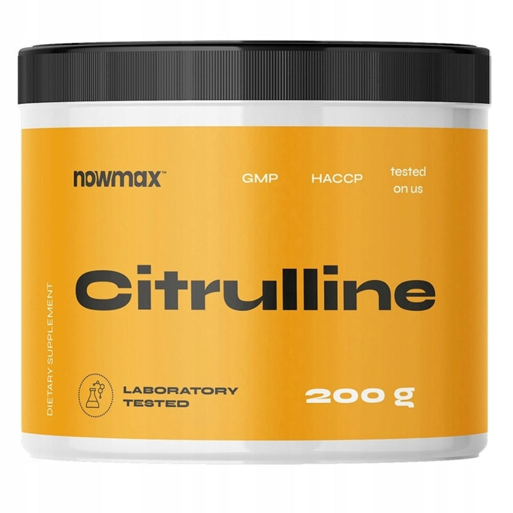 nowmax CITRULLINE MALATE 200 g CITRULLINE MALATE REGENERATION STRENGTH Expiration date at least six months from the date of purchase