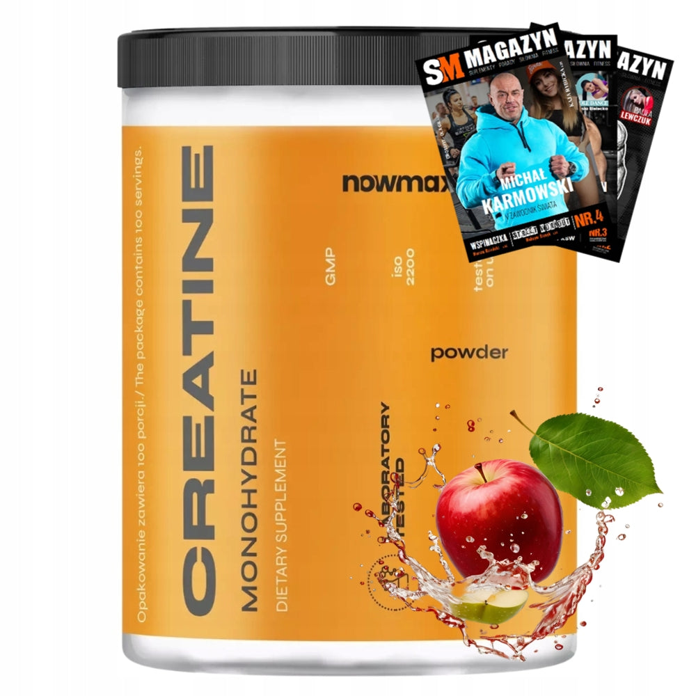 nowmax CREATINE MONOHYDRATE 500 g CREATINE STRENGTH ENERGY