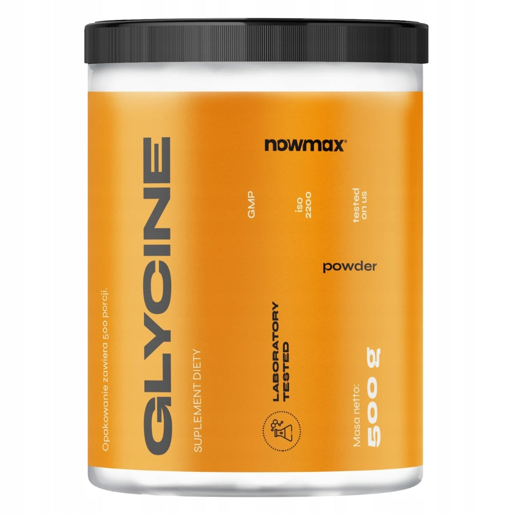 nowmax GLYCINE 500 g GLYCINE JOINT AND BONE REGENERATION 100% GLYCINE Packaging status original