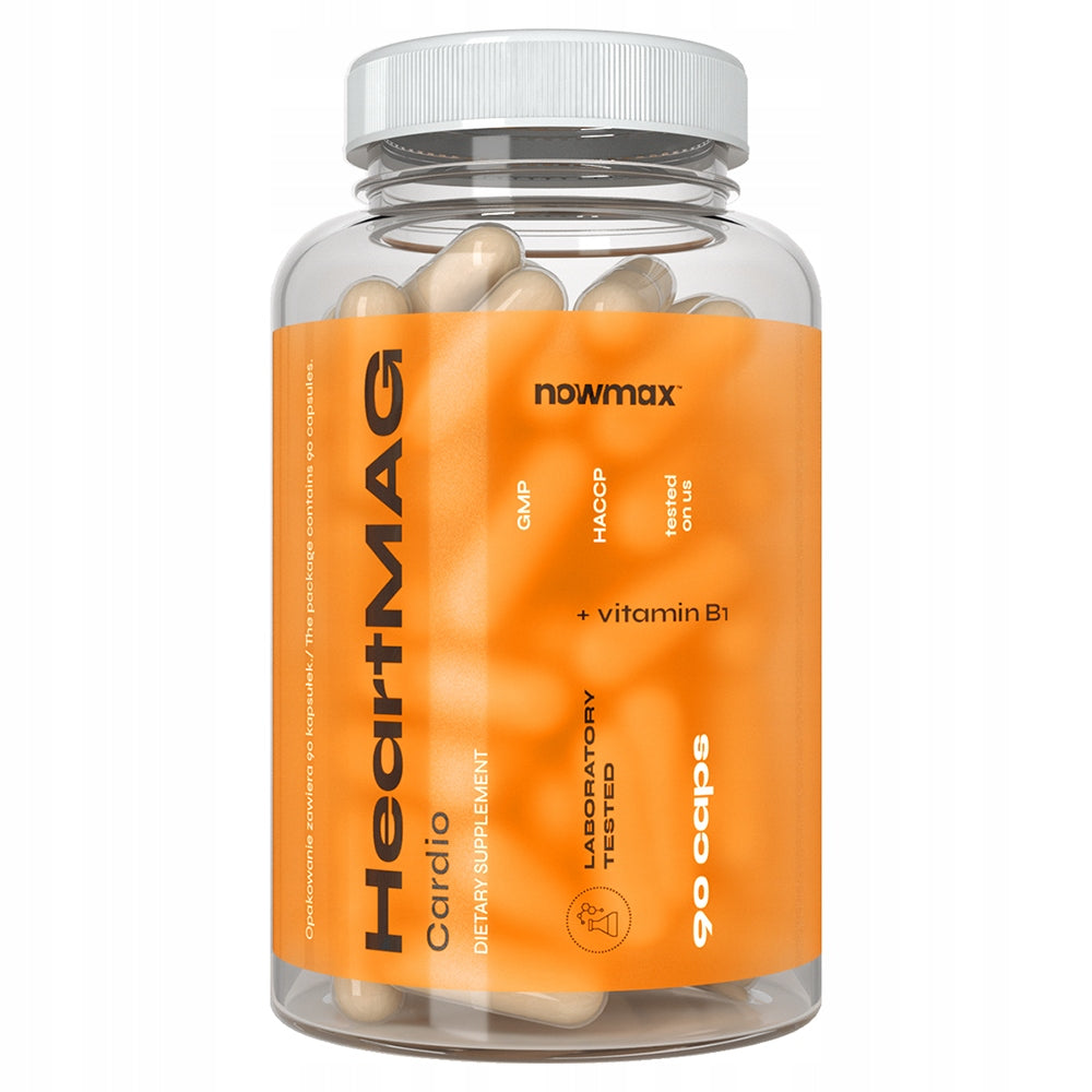 nowmax HEARTMAG MAGNESIUM POTASSIUM THIAMINE FOR HEART BLOOD SYSTEM 90k Manufacturer code praca serca