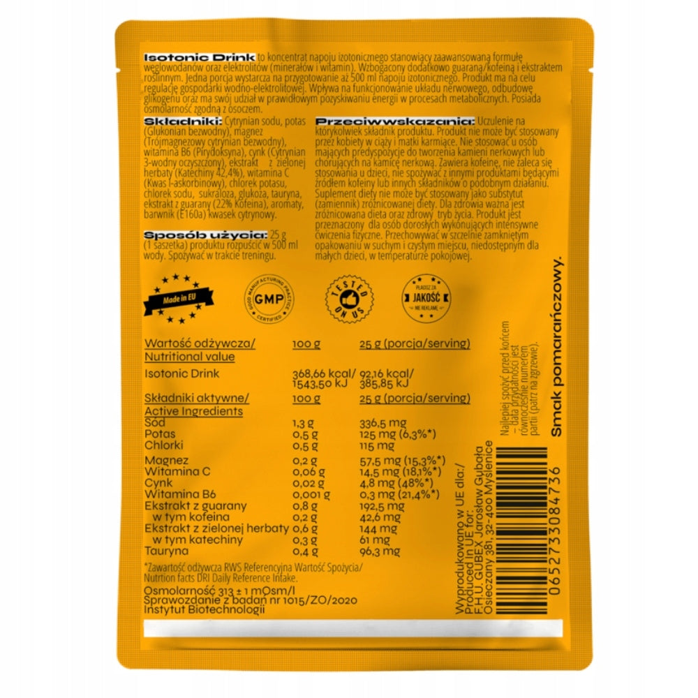 nowmax ISOTONIC DRINK 25g ISOTONIC POWDER ISOTONIC DRINK ENERGY Manufacturer code Napój izotoniczny w proszku minerał
