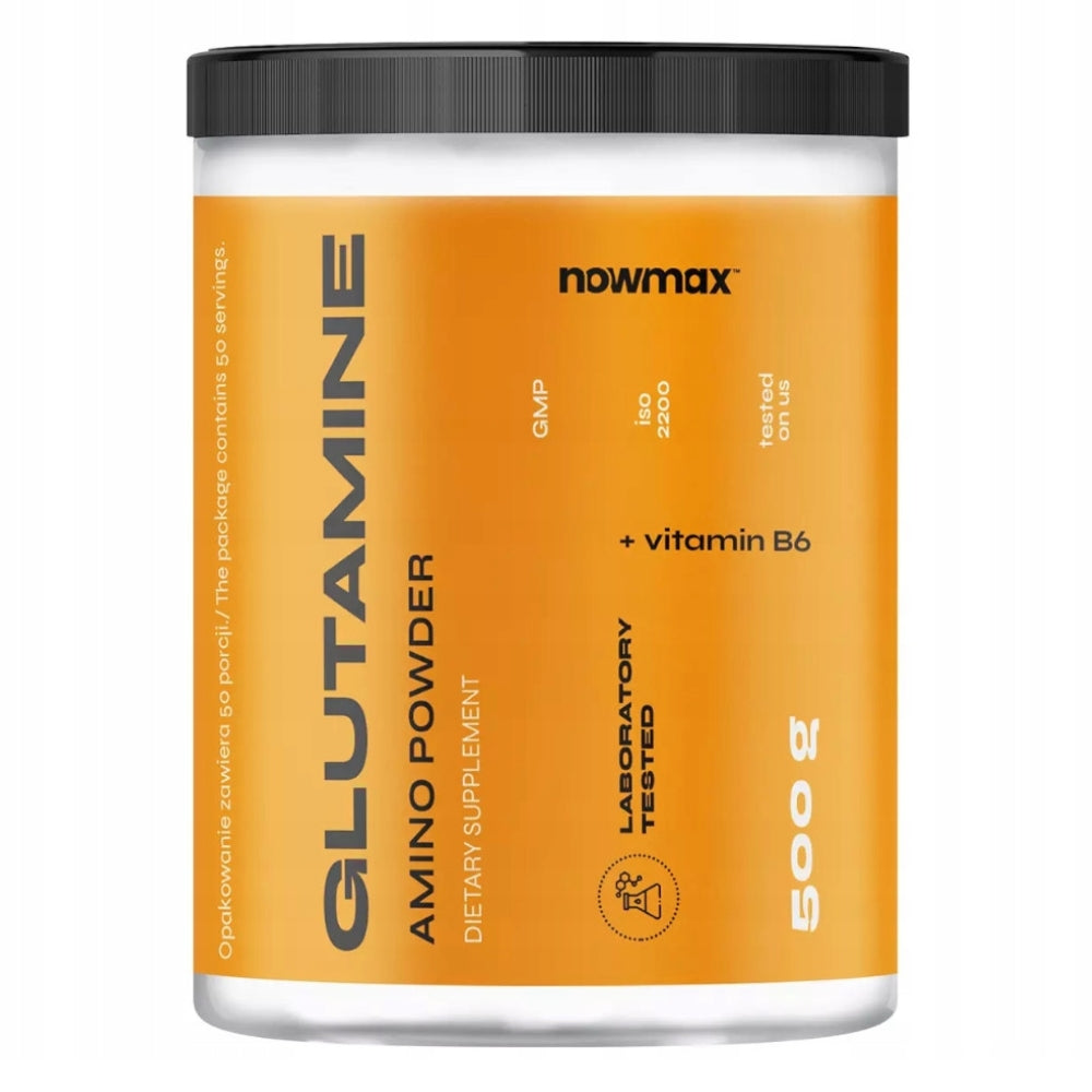nowmax L-GLUTAMINE 500 g STRENGTH TRAINING NERVOUS SYSTEM FATIGUE Expiration date at least six months from the date of purchase