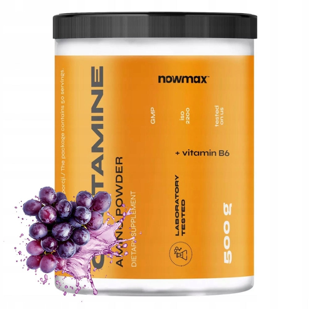 nowmax L-GLUTAMINE 500 g TRAINING NERVOUS SYSTEM FATIGUE STRENGTH