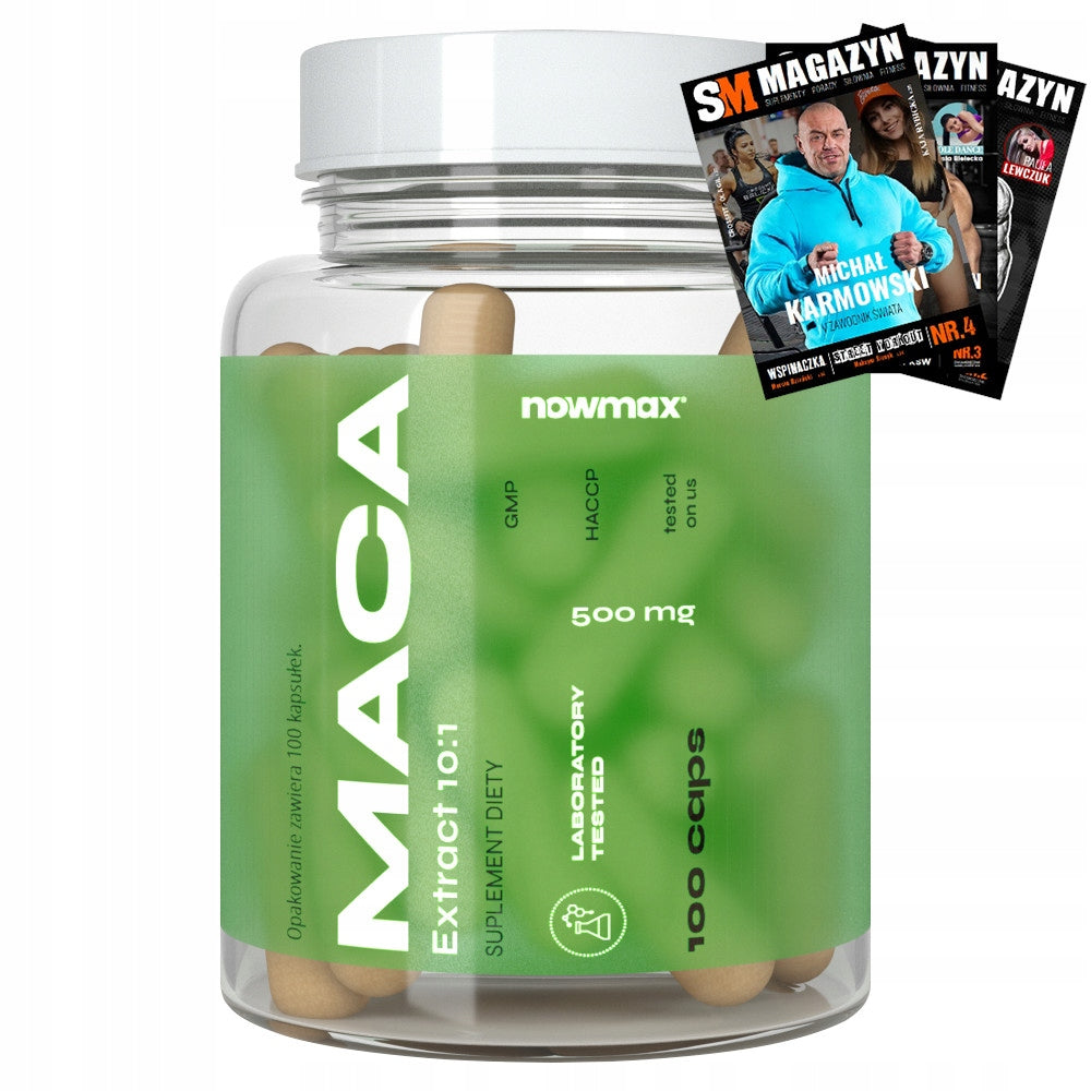 nowmax MACA 500MG 100 KAPS, EXTRACT 10:1 FOR ENERGY TESTOSTERONE LIBIDO