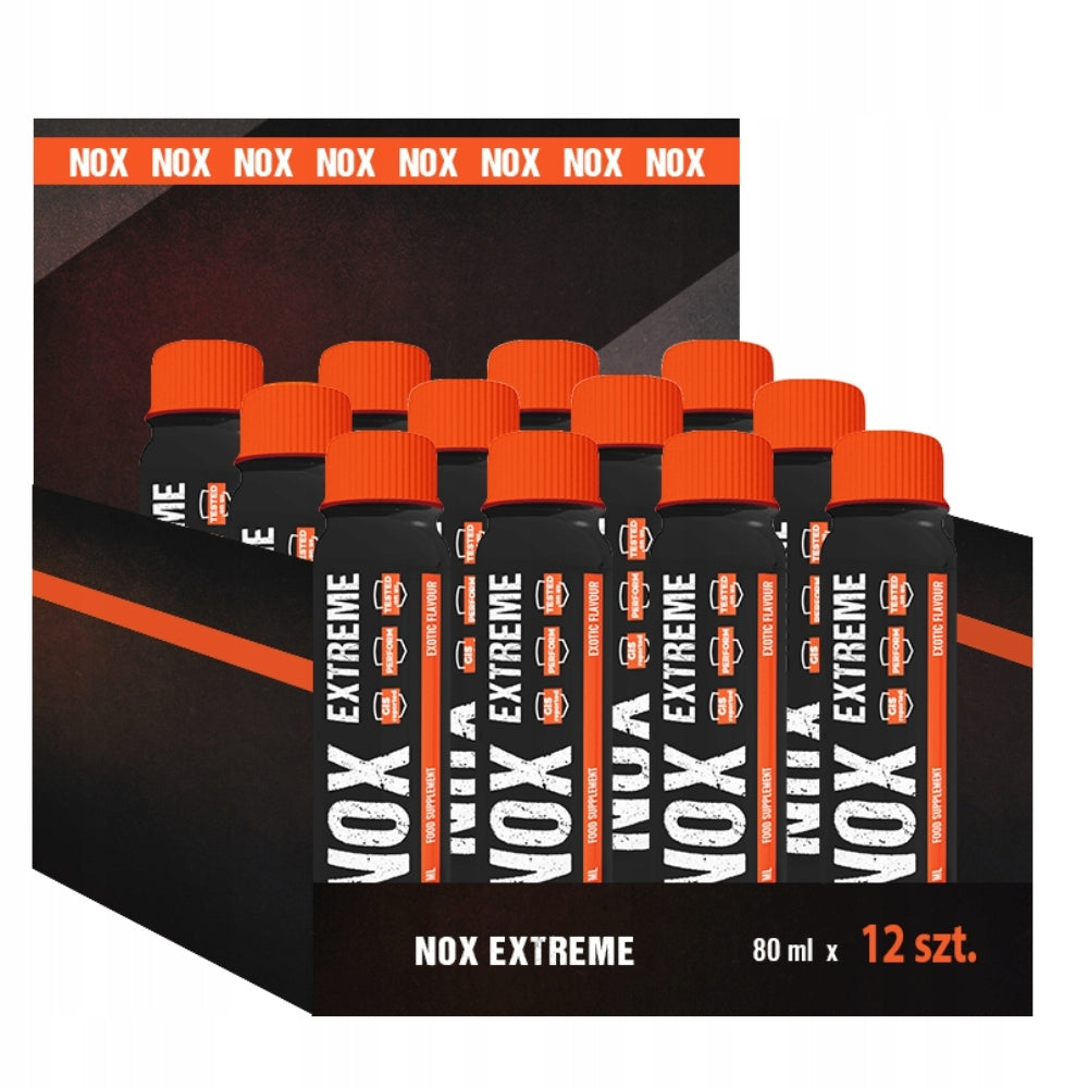 nowmax NOX SHOT EXTREME 12x 80ML SET SZOT CAFFEINE BOX PRE-WORKOUT Expiration date at least 3 months from the date of purchase