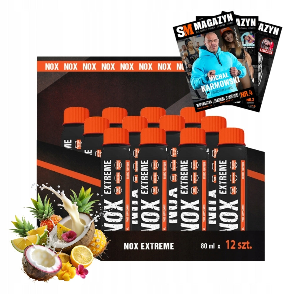 nowmax NOX SHOT EXTREME 12x 80ML SET SZOT CAFFEINE BOX PRE-WORKOUT
