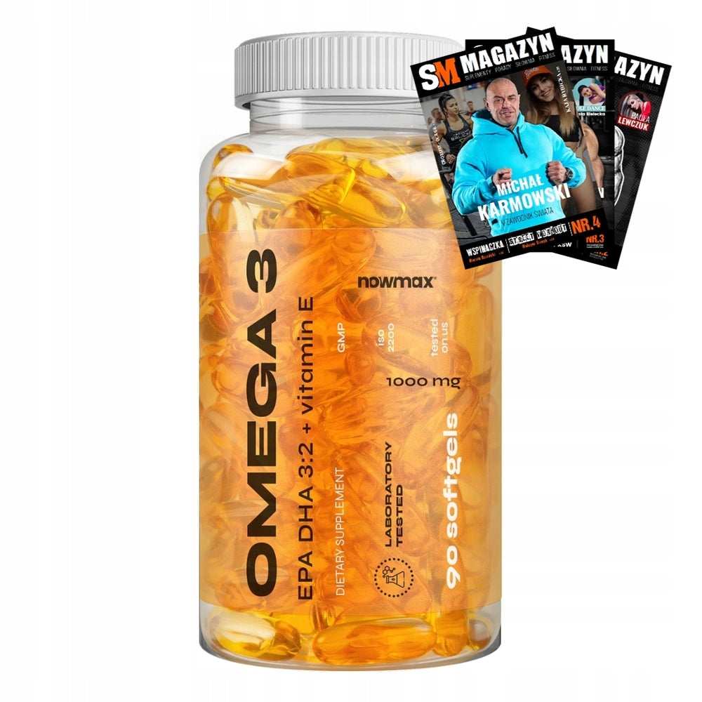 nowmax OMEGA 3 1000mg + VITAMIN E HEART EPA DHA FISH OIL 90 KAPS