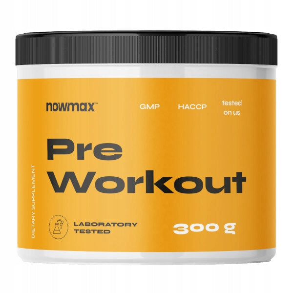 nowmax PRE WORKOUT CONDITIONER PRE-WORKOUT STIMULATION 300 g STRENGTH Expiration date at least six months from the date of purchase