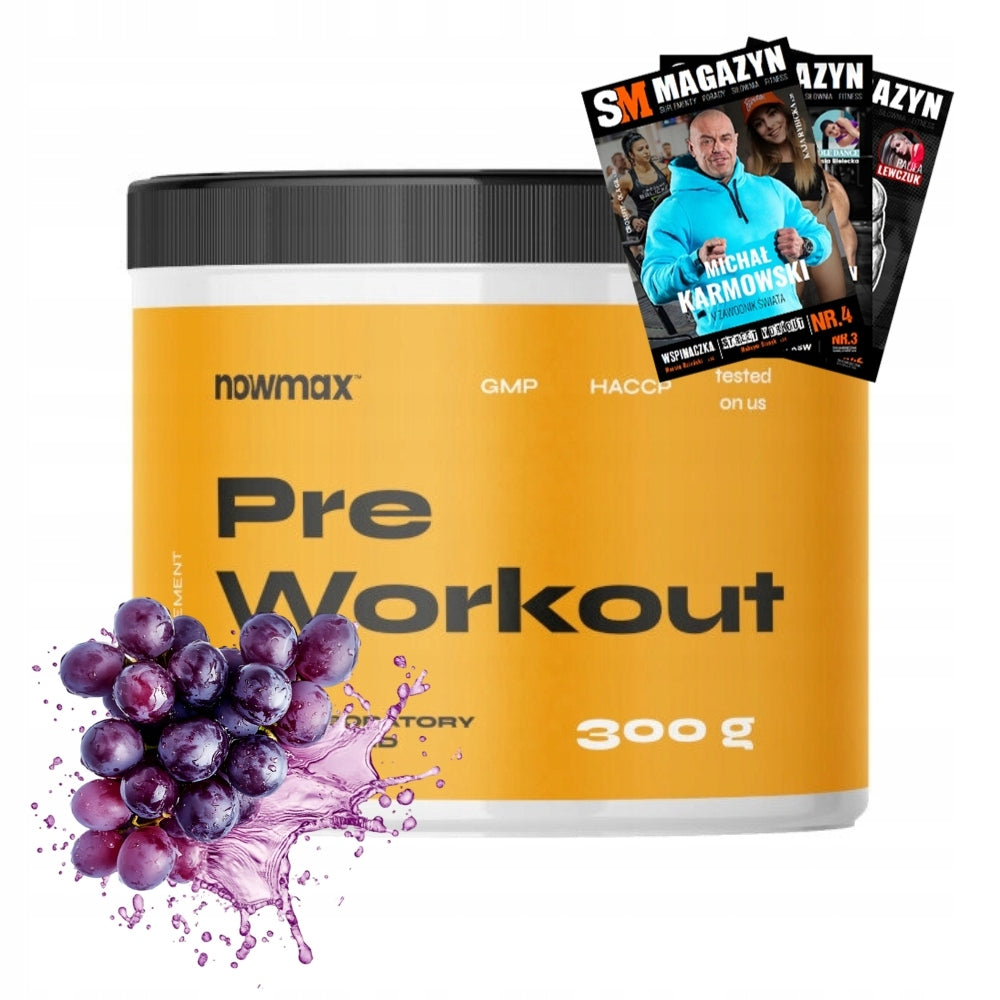 nowmax PRE WORKOUT PRE-WORKOUT STRENGTH STIMULATION 300 g CAFFEINE