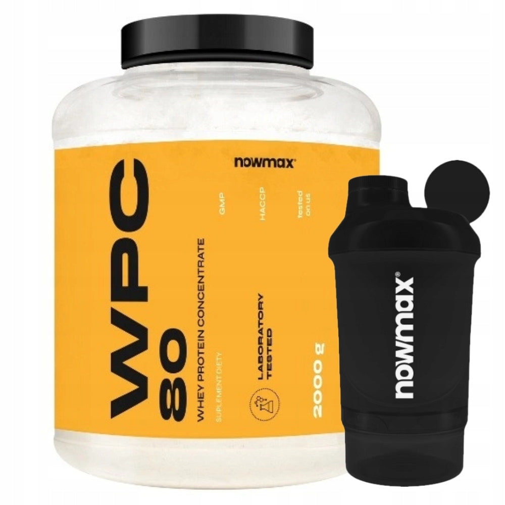 nowmax WPC 80 WHEY PROTEIN 2000 g POWDER PROTEIN CONCENTRATE FOR MUSCLE MASS Expiration date at least six months from the date of purchase
