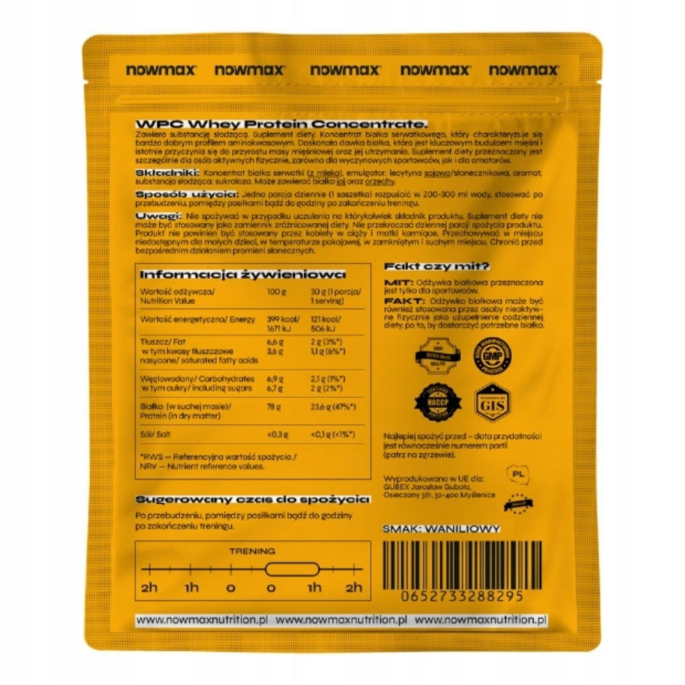 nowmax WPC 80 WHEY PROTEIN CONCENTRATE 30 g Brand nowmax