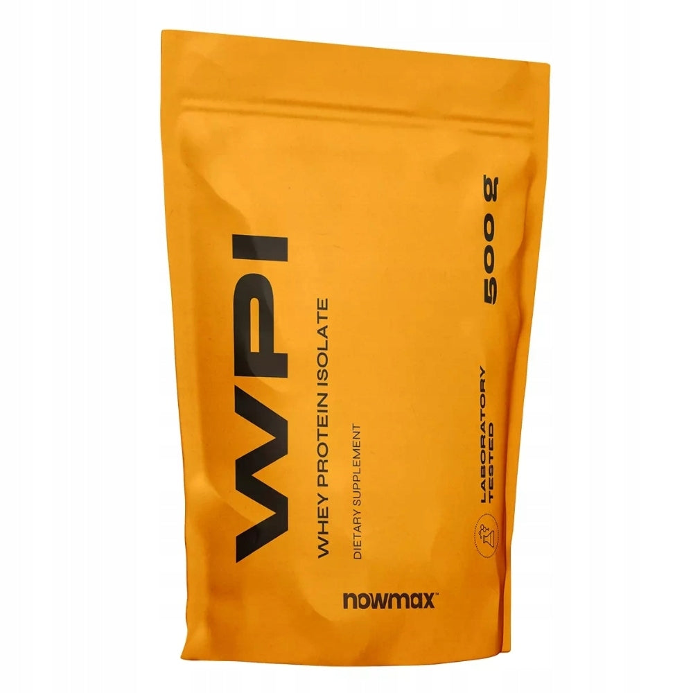nowmax WPI PROTEIN 500 g PROTEIN 87% WHEY ISOLATE MUSCLE MASS STRENGTH Expiration date at least six months from the date of purchase