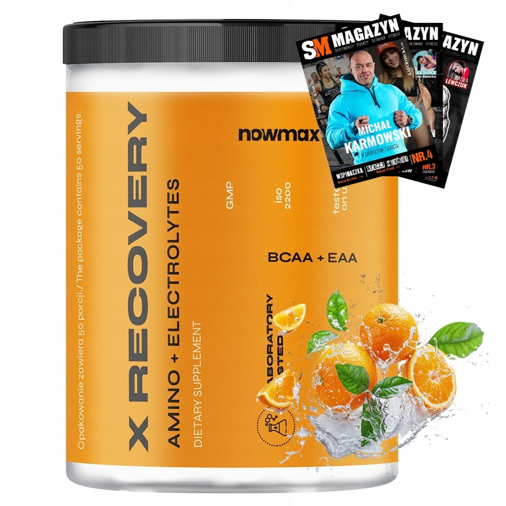 nowmax X RECOVERY 500 g BCAA EAA REGENERATION MASS AMINO ACIDS STRENGTH