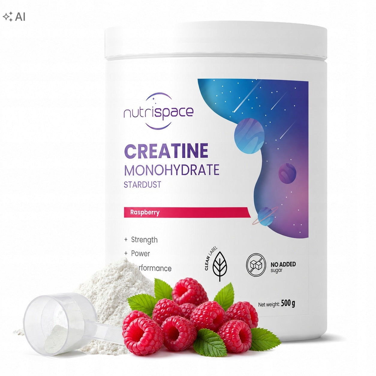 nutrispace Creatine Monohydrate 3x500g Set of 3 Flavours Creatine Expiration date not specified