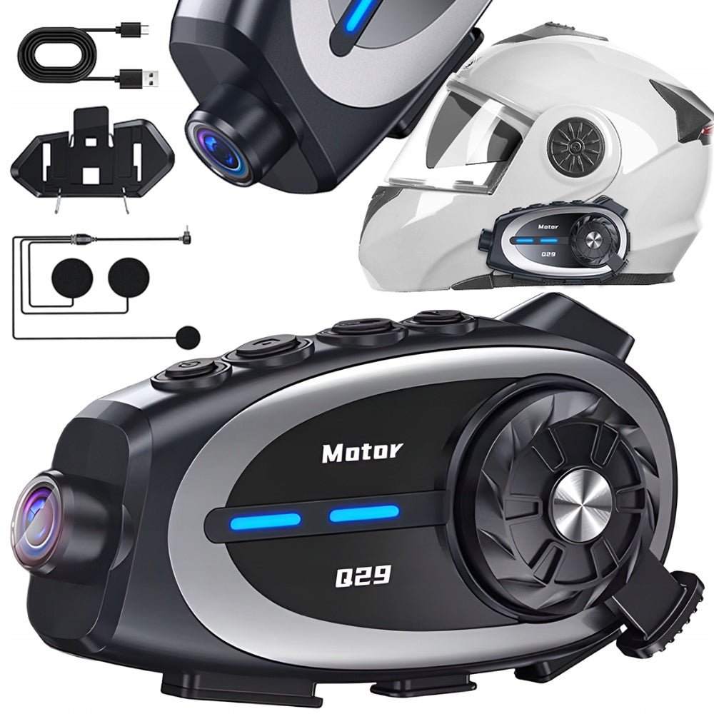 obest q29 waterproof motorcycle intercom Bluetooth 5.4 50h 500m CAMERA