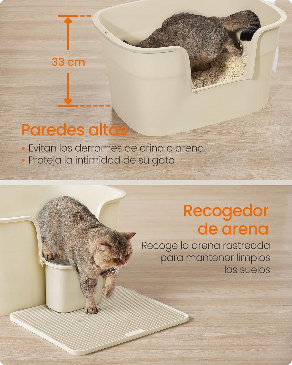 open litter box 64 cm x 44 cm x 33 cm Manufacturer code PPT003L01