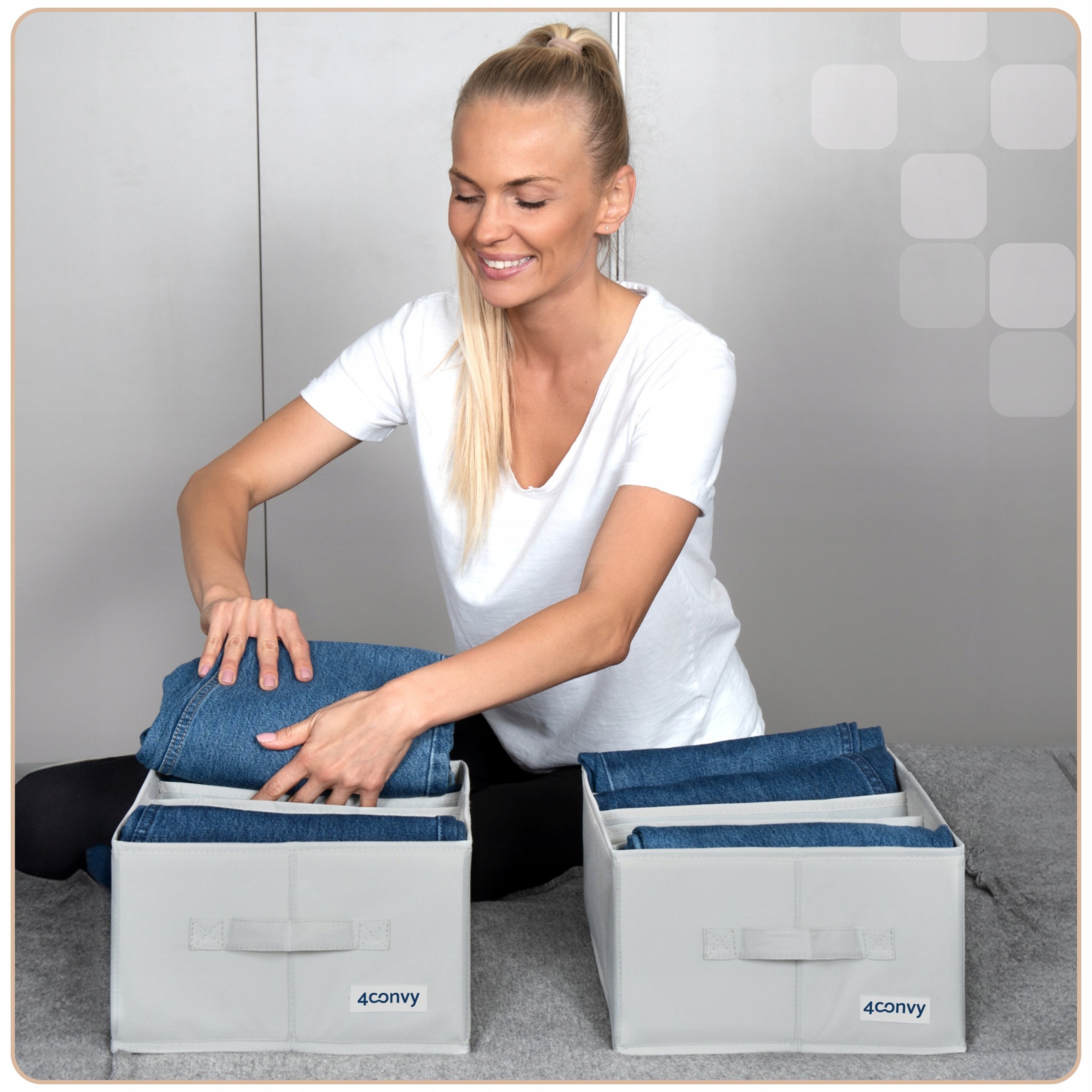 organizer clothes box pants for wardrobe drawer wardrobe 32x27x17 x2 Brand 4CONVY