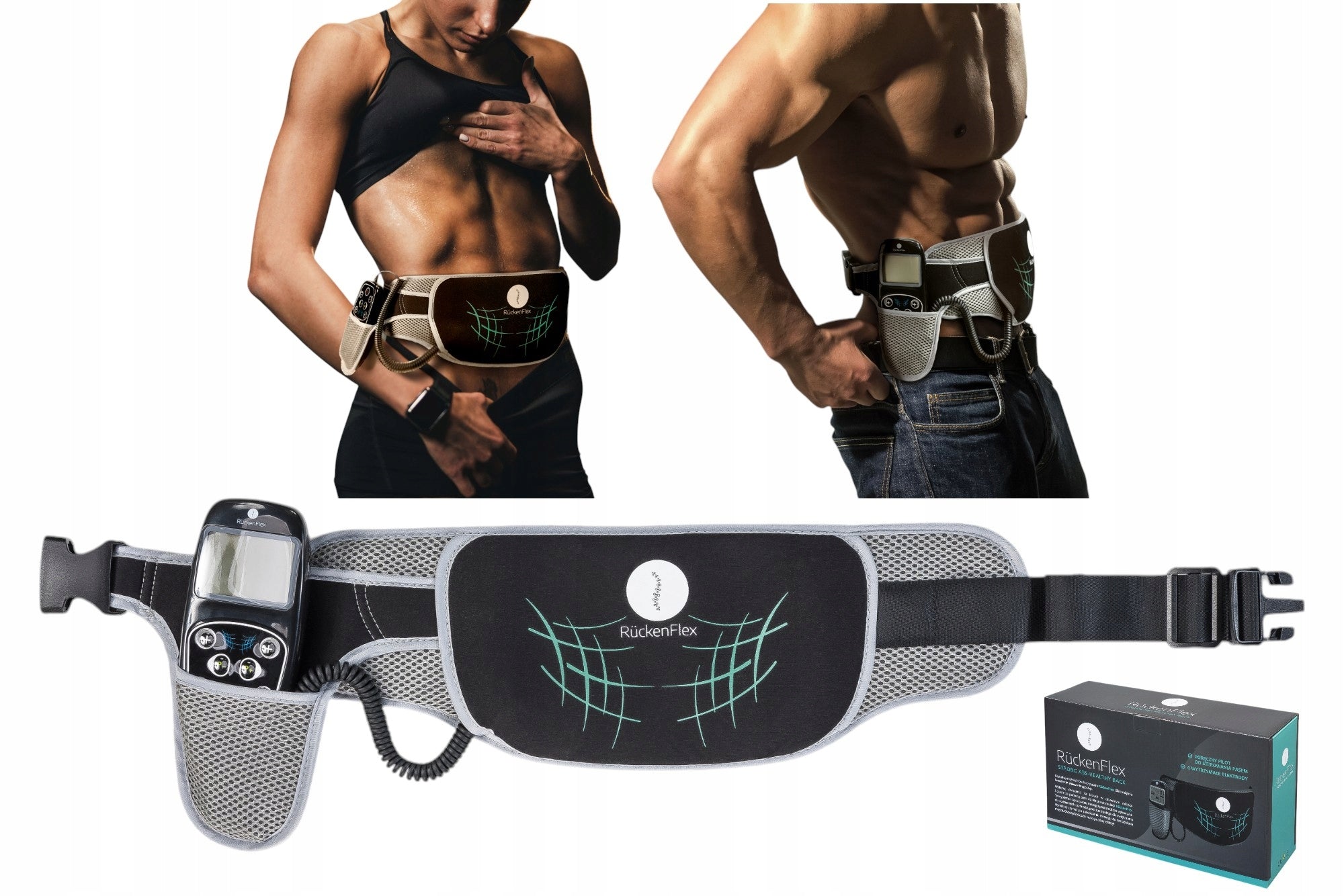 original EMS belt by RÜCKENFLEX Abdominal muscles slimming massager