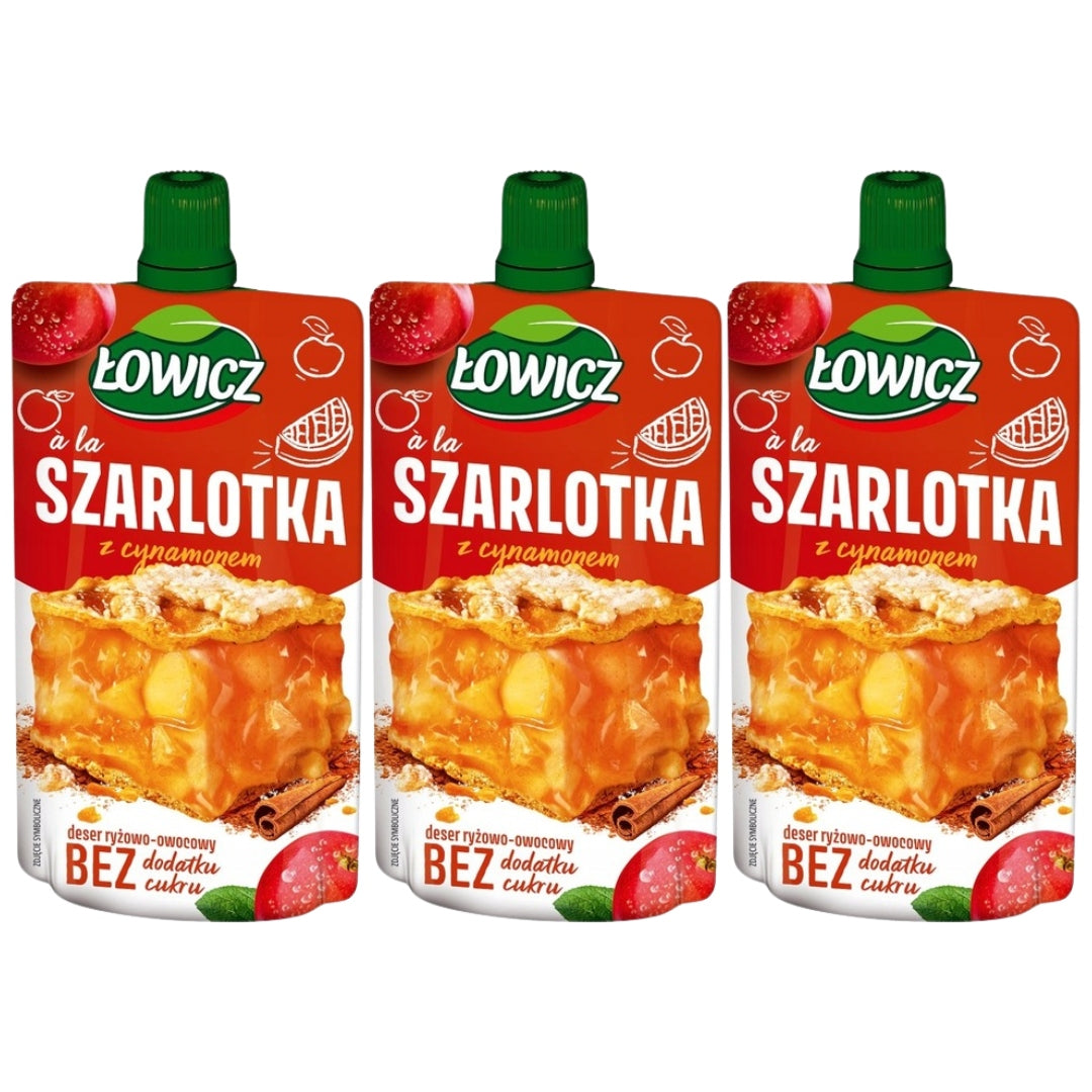 Łowicz Rice and fruit dessert a'la apple pie with cinnamon 100 g x 3 pieces