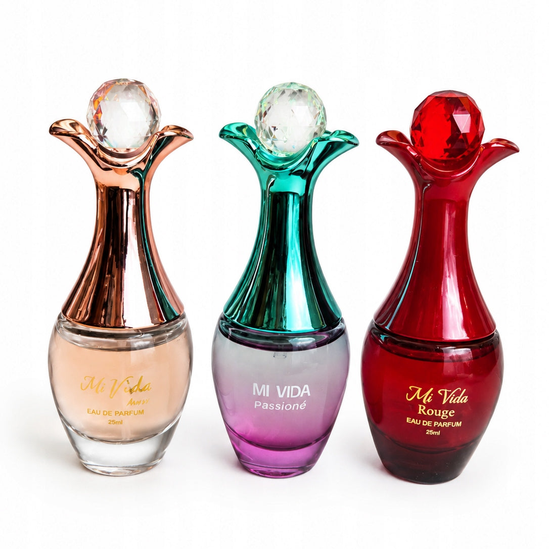 perfume MI VIDA - fragrance set 3 x 25ml - for women Packaging status original