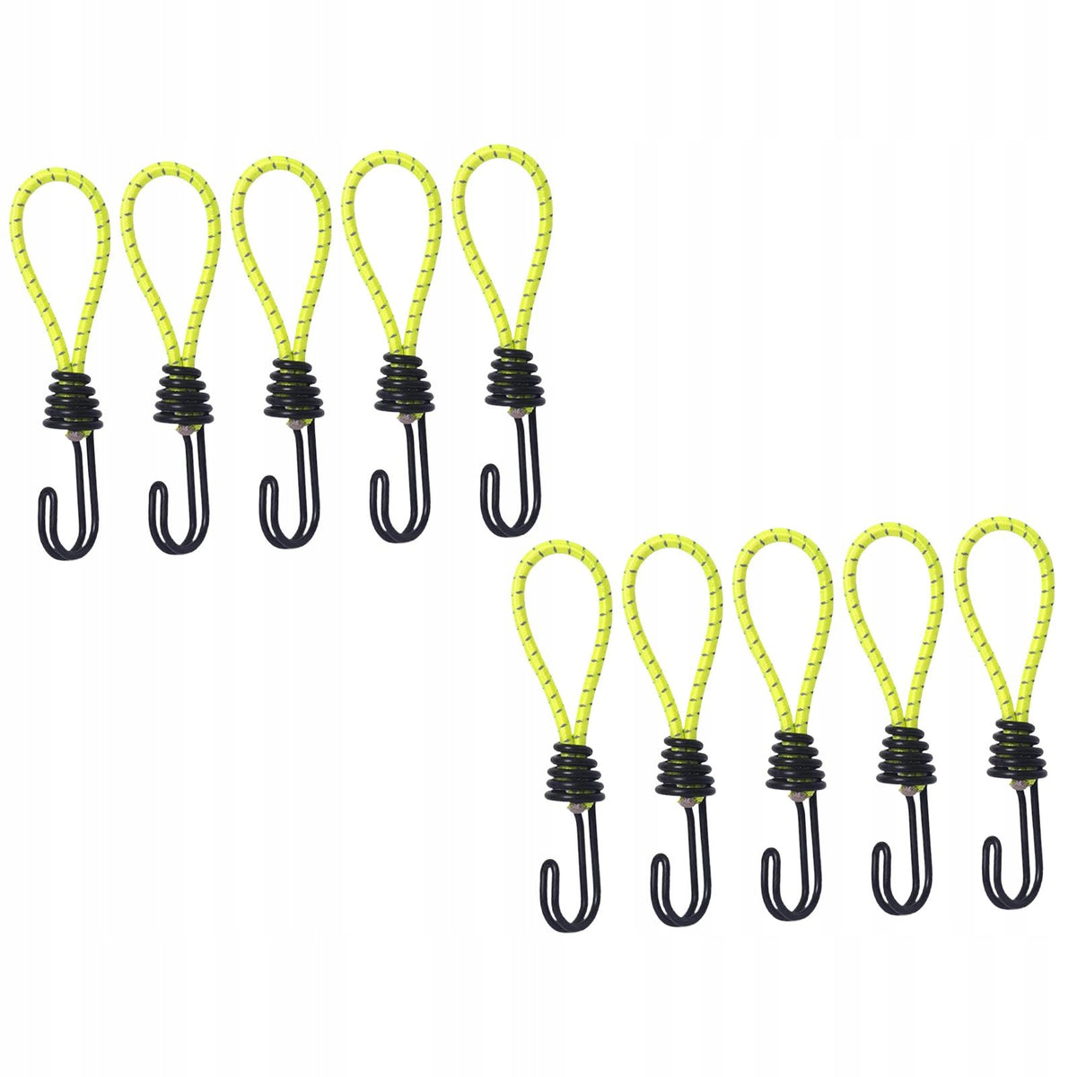 piece Bungee Cord Set with Hooks, Elastic Rope Hooks for Outdoor Yellow