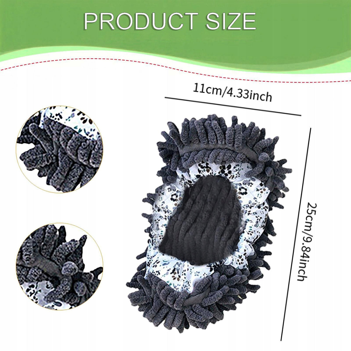 piece Set of Mop Slippers, Shoe Covers, Floor Cleaning Tools, Washable Packaging status original