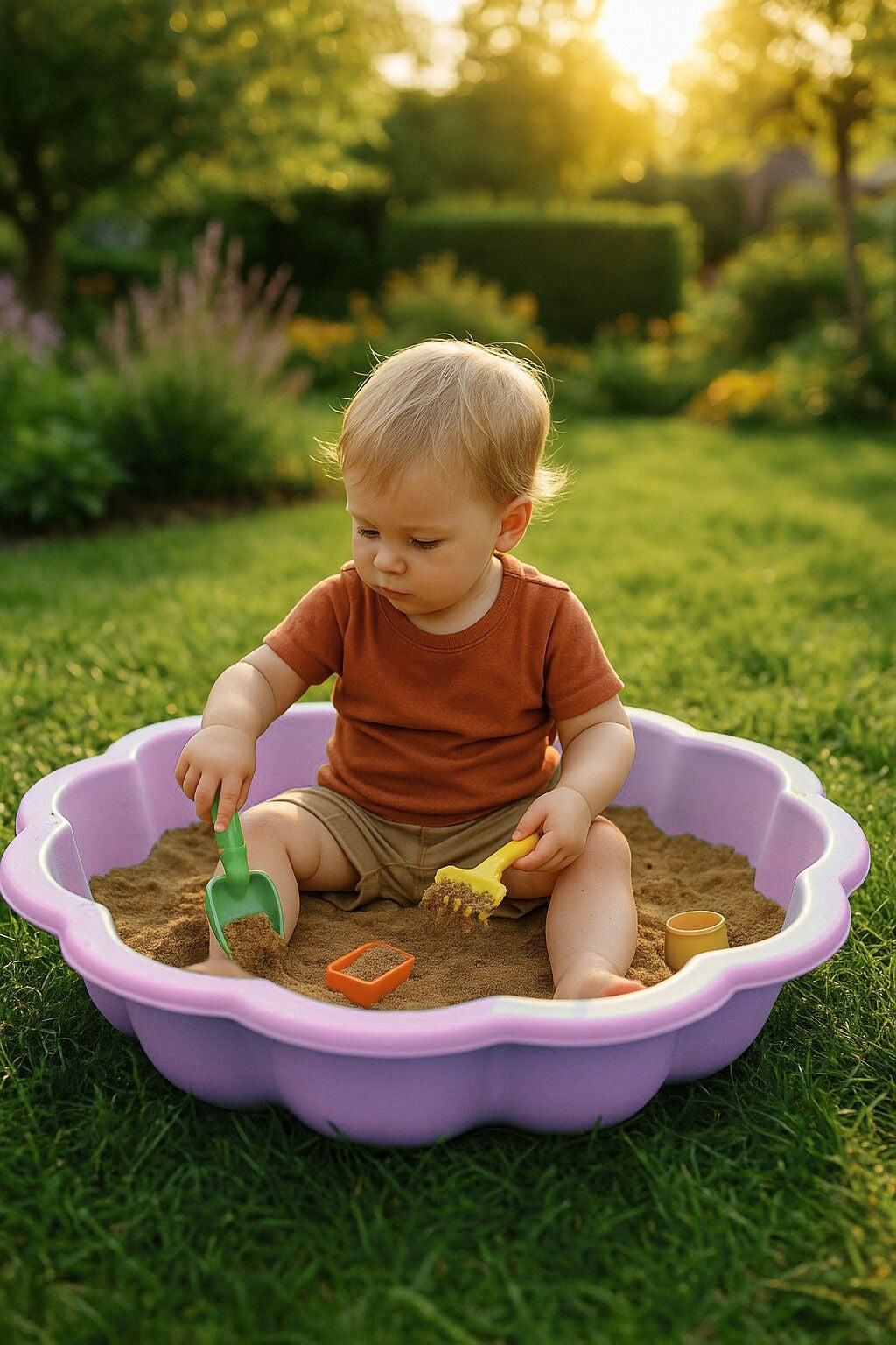 plastic sandbox Flower 76 cm - lilac Manufacturer code 01.056.37.001