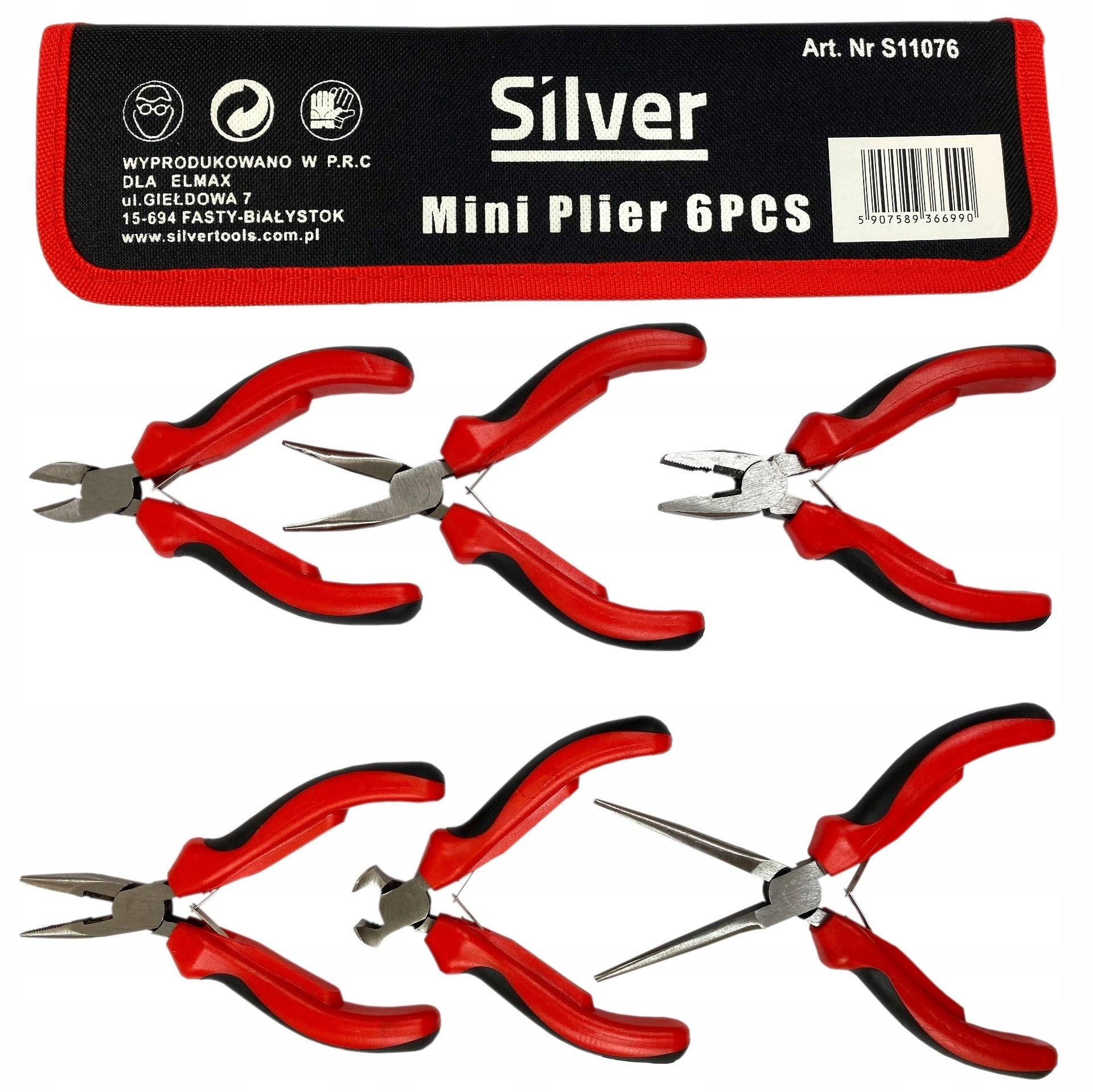 pliers mini set of 6 precision 125 mm SilverTools