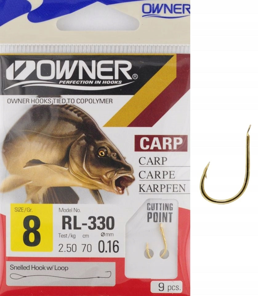 r.8 Hooks with leader tied ready Owner RL-330 Płoć Bream Lin