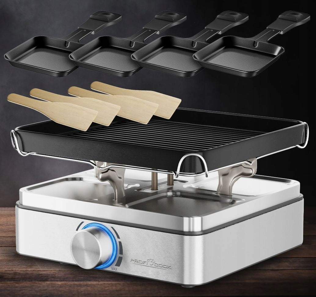 raclette GRILL ELECTRIC TABLE TOASTER toaster oven for 4 people FONDUE Power rating 800 W