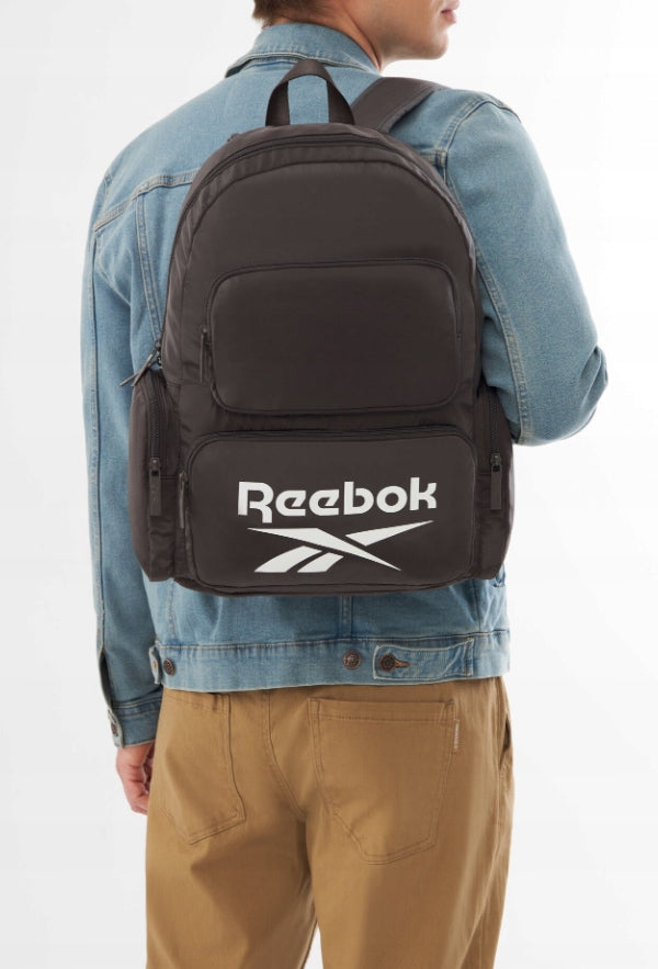reebok dark grey city school backpack roomy lots of pockets Brand Reebok