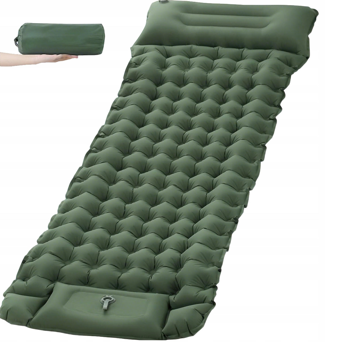self-inflating camping mattress with pillow 200 x 70 x 10 cm Packaging status original