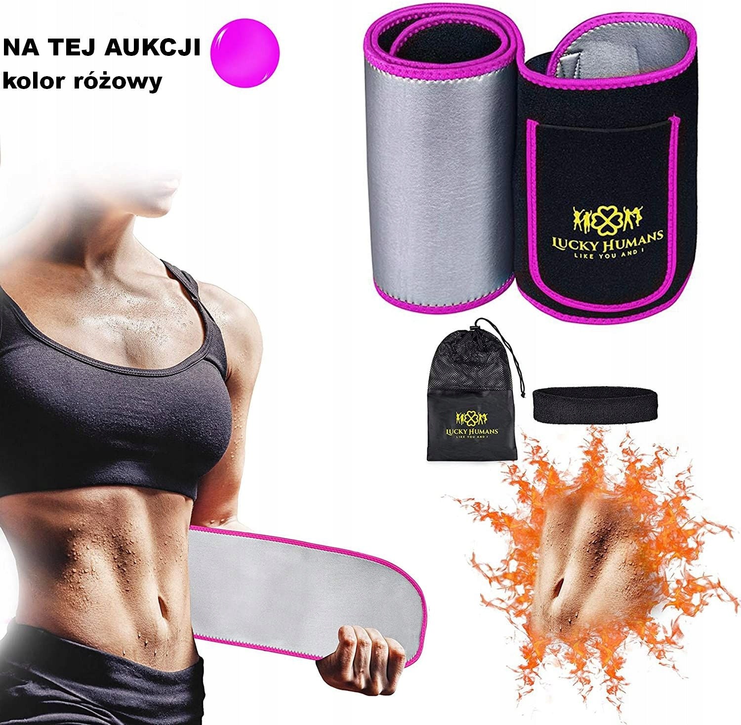 slimming belt 125x19,5cm NANO SILVER+ neoprene Color black